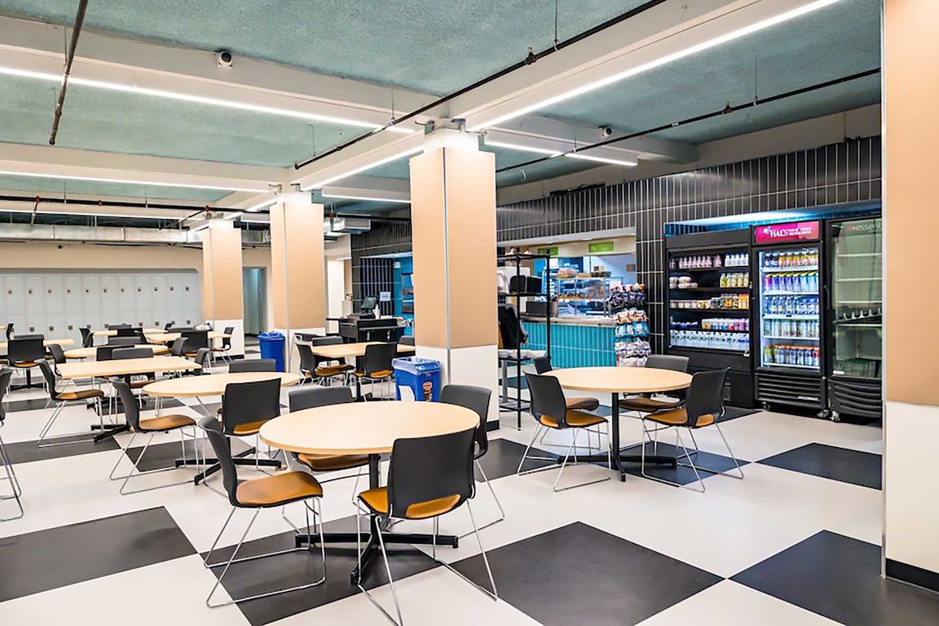 Interior of cafeteria